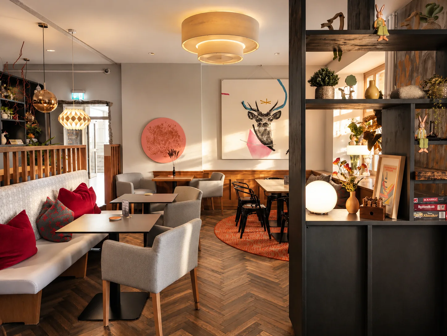 Lounge and Living Area with cosy seating at the Townhouse Ruhpolding
