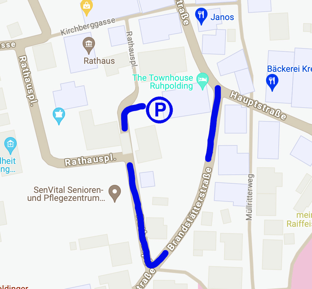 Anleitung Parkplatz Townhouse Ruhpolding
